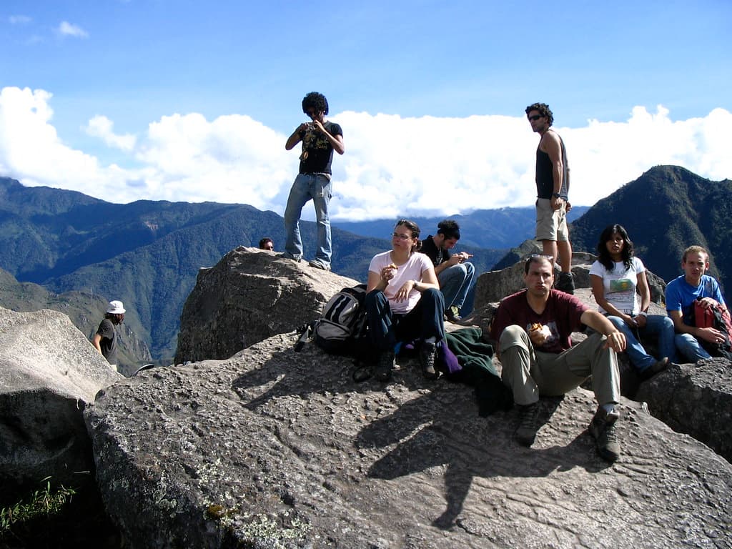 At the top of Wayne Picchu