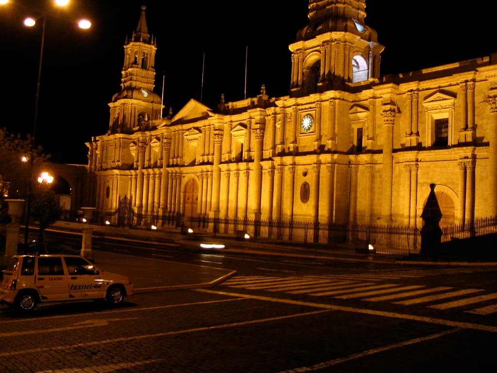 Night photo in Arequipa